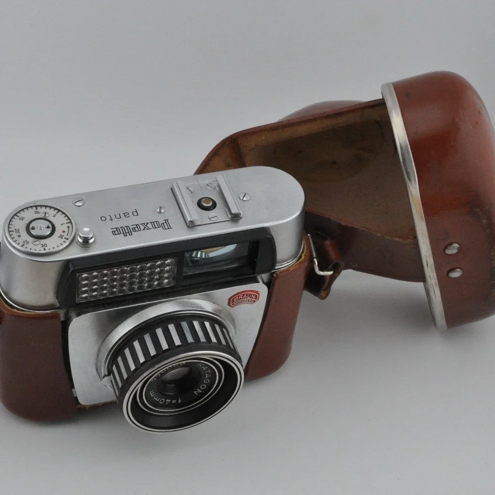 Braun Paxette Panto Camera Brown Fair Vintage Katagon 40mm Lens‎ Leather Case